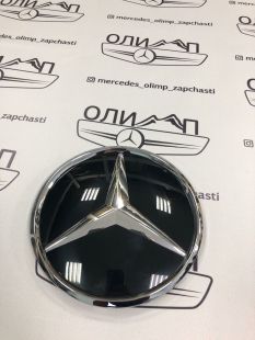 Эмблема решетки радиатора на Mercedes W213 стекло
